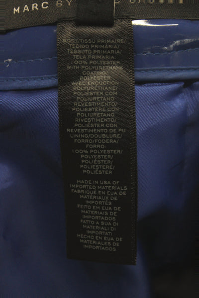 Marc By Marc Jacobs Womens Straight Pencil Skirt Blue Button Size 8