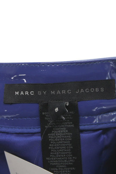 Marc By Marc Jacobs Womens Straight Pencil Skirt Blue Button Size 8