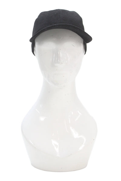 Vince Womens Suede Classic Baseball Cap Black 6x7 in.