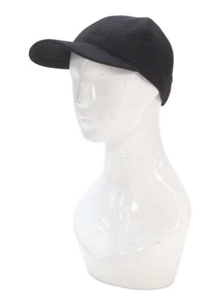 Vince Womens Suede Classic Baseball Cap Black 6x7 in.