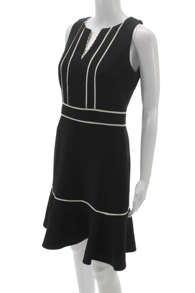 Kate Spade New York Women Fit & Flare Dress Black V-Neck Sleeveless Size 4