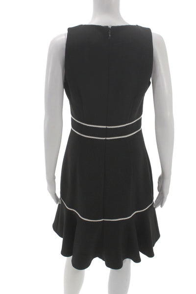 Kate Spade New York Women Fit & Flare Dress Black V-Neck Sleeveless Size 4