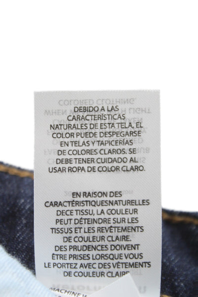 Reformation Womens Mini Skirt Blue Cotton Button Size 23