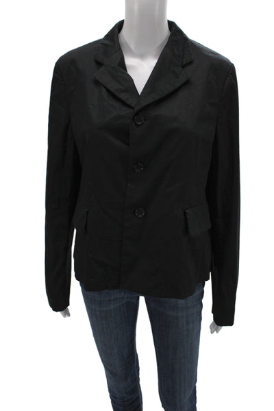 Comme Des Garcons Womens Black Basic Jacket Button Cotton Minimalist Size L