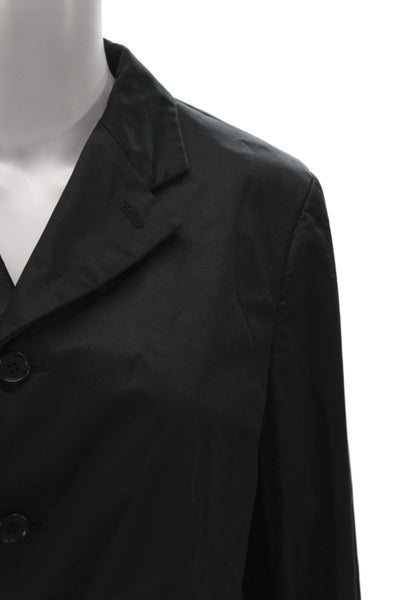 Comme Des Garcons Womens Black Basic Jacket Button Cotton Minimalist Size L