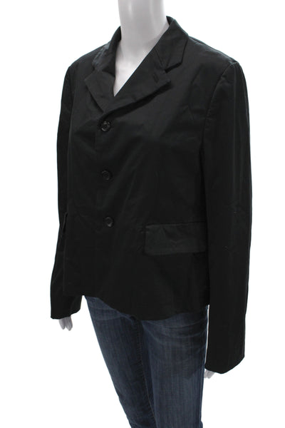Comme Des Garcons Womens Black Basic Jacket Button Cotton Minimalist Size L