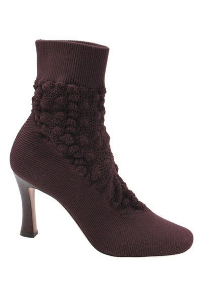 Celine Womens Pull On Sock Ankle Boots Grapefruit Purple Size 36 6