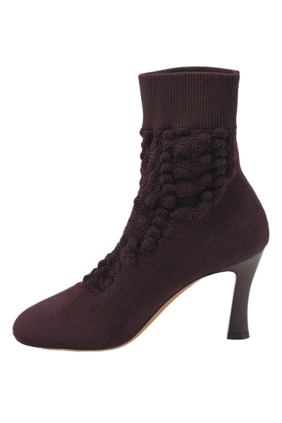 Celine Womens Pull On Sock Ankle Boots Grapefruit Purple Size 36 6
