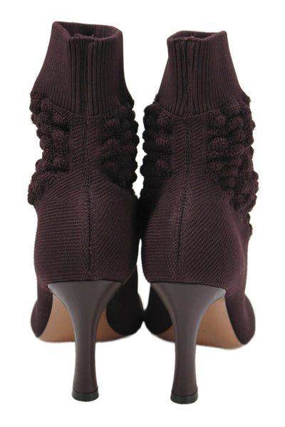 Celine Womens Pull On Sock Ankle Boots Grapefruit Purple Size 36 6