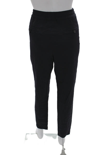 Stella McCartney Women Black 100% Wool Jogger Pants Pull On Size 50