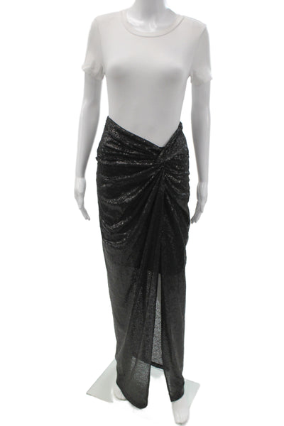 Belle Badgley Mischka Womens Black Maxi Skirt Party Polyester Fall Size 4