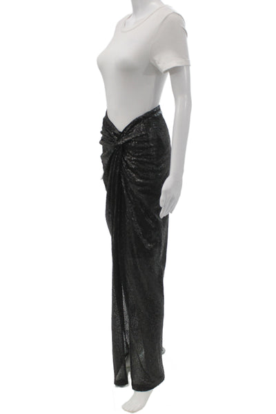 Belle Badgley Mischka Womens Black Maxi Skirt Party Polyester Fall Size 4