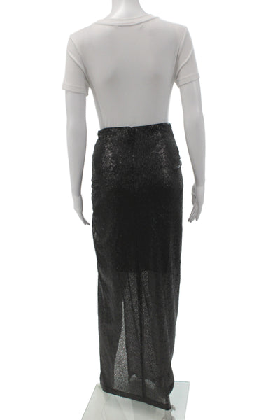 Belle Badgley Mischka Womens Black Maxi Skirt Party Polyester Fall Size 4