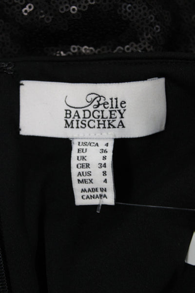 Belle Badgley Mischka Womens Black Maxi Skirt Party Polyester Fall Size 4