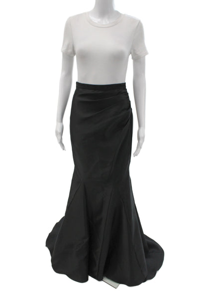 Belle Badgley Mischka Womens Black Trumpet Skirt Long 100% Polyester Size 4