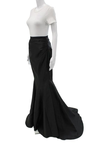 Belle Badgley Mischka Womens Black Trumpet Skirt Long 100% Polyester Size 4