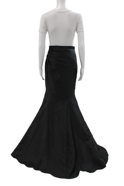 Belle Badgley Mischka Womens Black Trumpet Skirt Long 100% Polyester Size 4