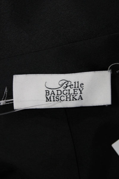 Belle Badgley Mischka Womens Black Trumpet Skirt Long 100% Polyester Size 4
