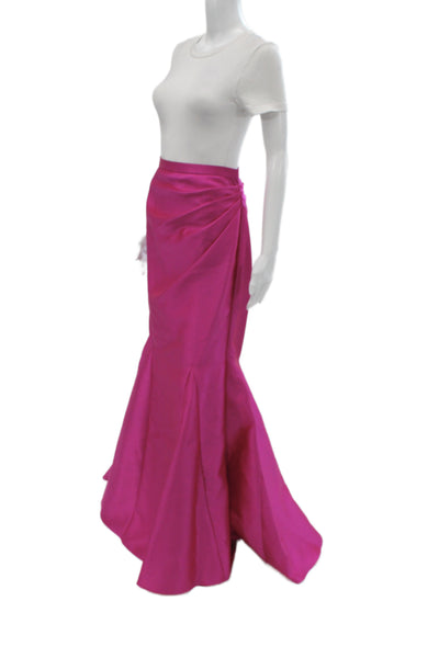 Belle Badgley Mischka Womens Pink Trumpet Skirt Long Zip Size 2