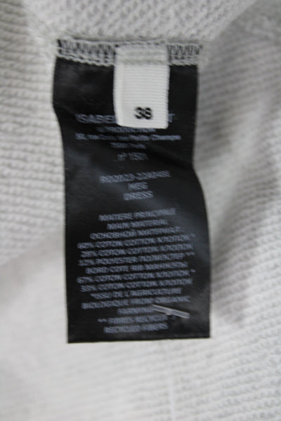 Isabel Marant Etoile Women Sweater Dress Gray Cotton Long Sleeve Crew Size 38