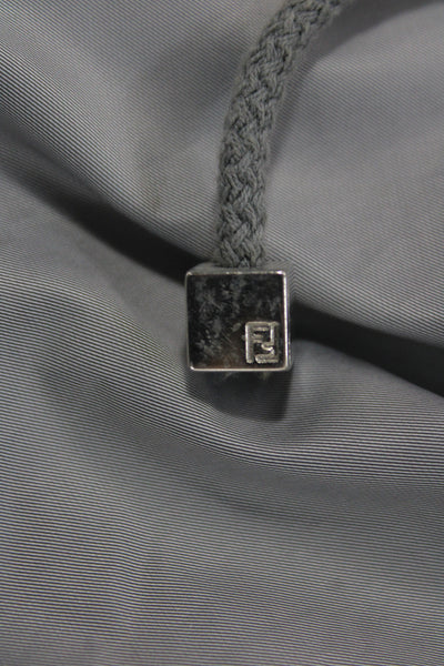 Fendi Women Windbreaker Gray Zip Long Sleeve Size S