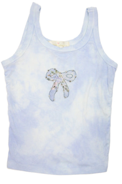 Love Shack Fancy Girls Sleeveless Embellish Tie Dye Tank Top Size S
