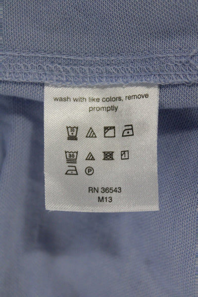 Michael Kors Mens Collar Slim Fit Long Sleeve Button Down Shirt Blue Size S
