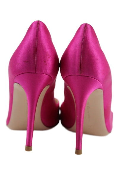 Gianvito Rossi Womens Pointed Toe High Heels Pumps Shoes Hot Pink Size 8