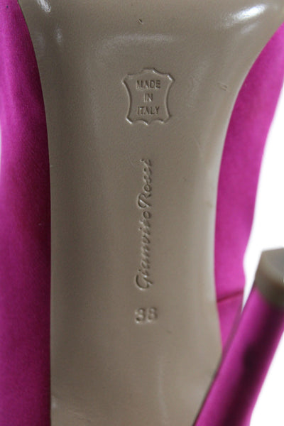 Gianvito Rossi Womens Pointed Toe High Heels Pumps Shoes Hot Pink Size 8