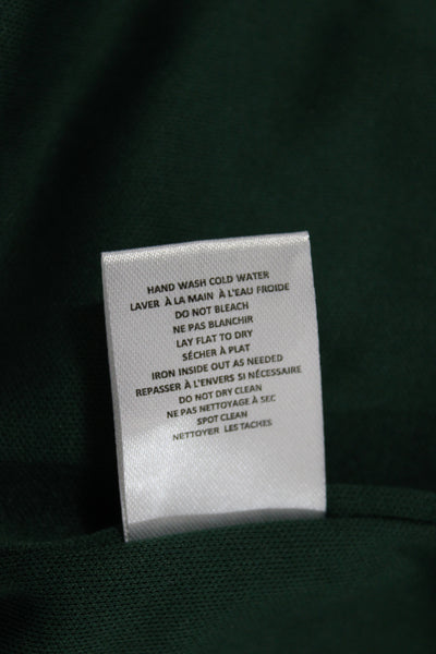 Jewel Badgley Mischka Womens Shift Dress Green High Neck Button Beaded Size 4