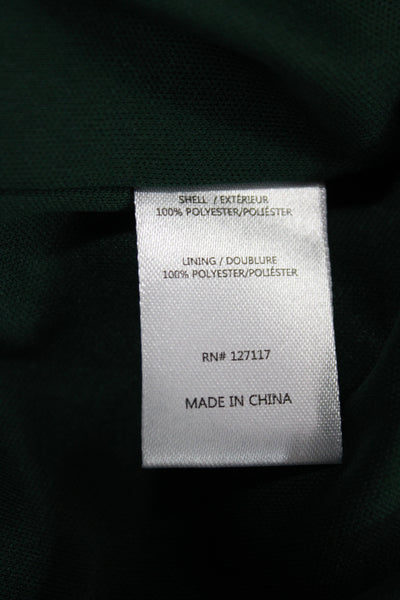 Jewel Badgley Mischka Women Green Shift Dress High Neck Sleeveless Size 10