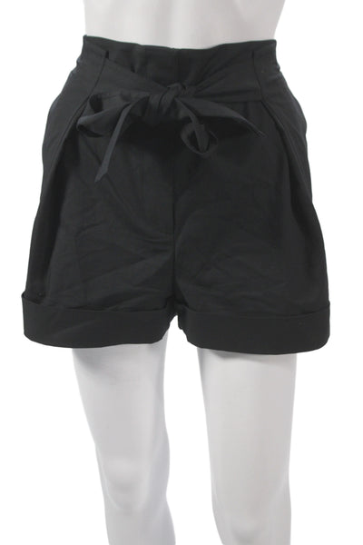 3.1 Phillip Lim Womens Paperbag Shorts Black Cotton Size 0