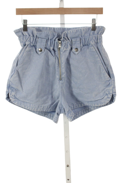 Sea New York Women Paperbag Shorts Blue Cotton Size 2