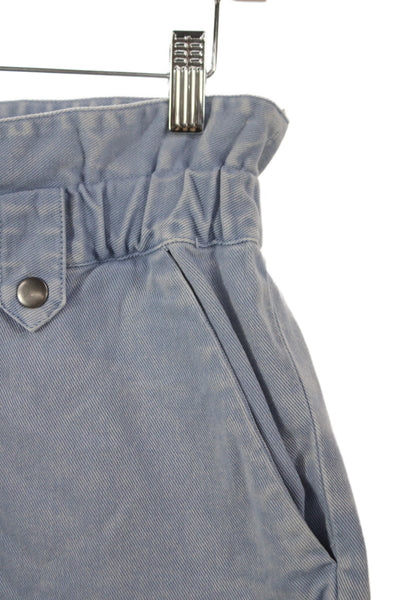 Sea New York Women Paperbag Shorts Blue Cotton Size 2