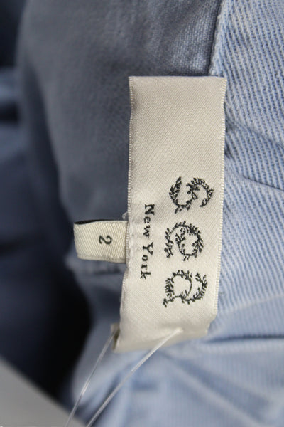 Sea New York Women Paperbag Shorts Blue Cotton Size 2