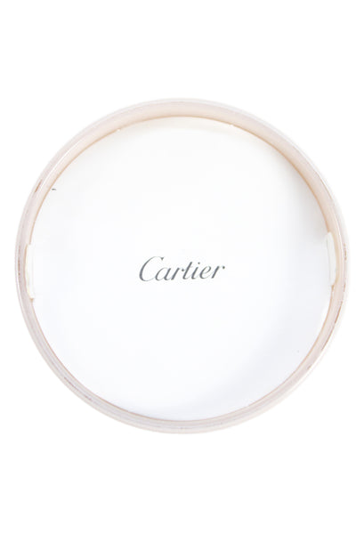 Cartier Womens Glass Scented Single Wick Candle White