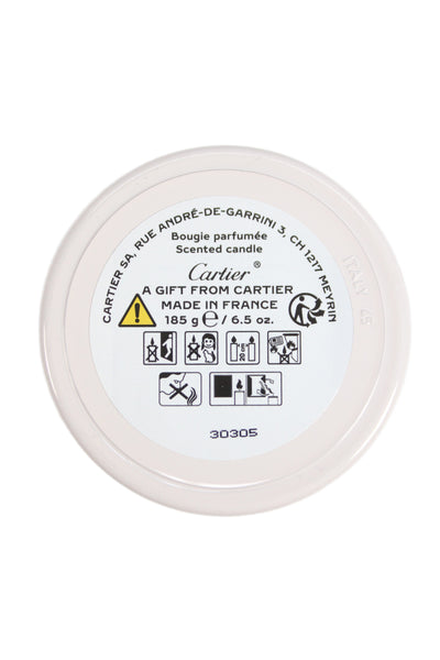 Cartier Womens Glass Scented Single Wick Candle White