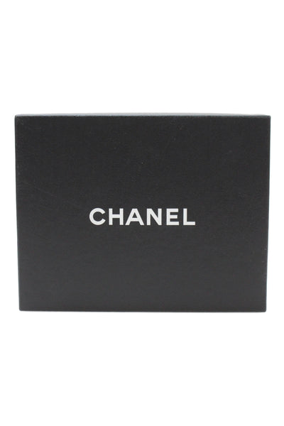 Chanel Womens Camellia Embellished Platform Wedge Heels Shoes Black Sz 6.5