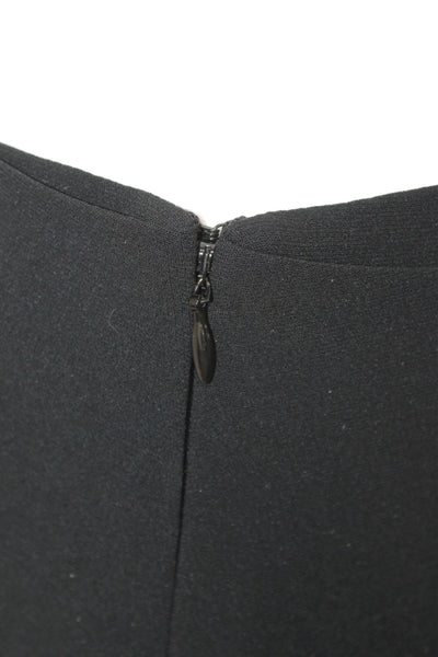 Cinq à Sept Women Black Mini Skirt Zip 69% Triacetate Size 4