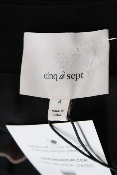 Cinq à Sept Women Black Mini Skirt Zip 69% Triacetate Size 4