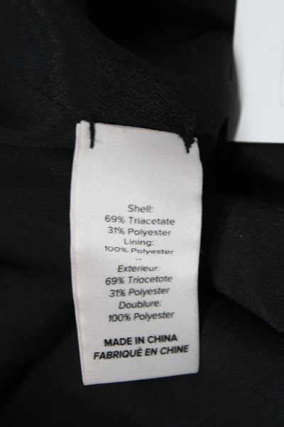 Cinq à Sept Women Black Mini Skirt Zip 69% Triacetate Size 4