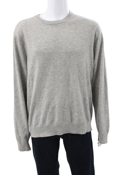 Michael Kors Mens Cashmere Pullover Sweater Gray Crewneck Solid Size 2XL