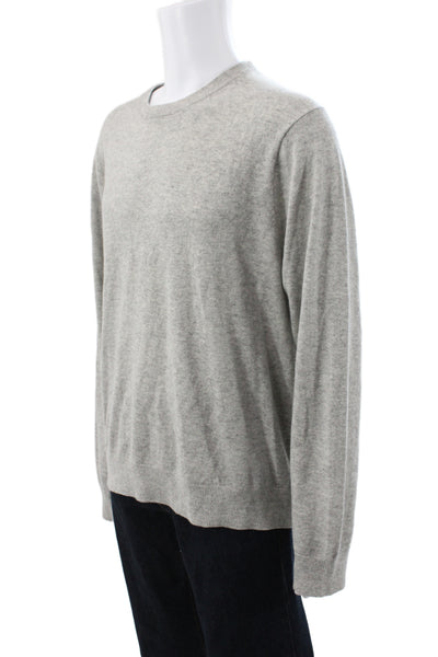 Michael Kors Mens Cashmere Pullover Sweater Gray Crewneck Solid Size 2XL