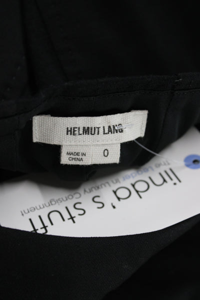 Helmut Lang Womens Sheath Wool Black Sleeveless Round Neck Mini Dress Size 0