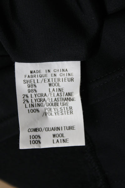 Helmut Lang Womens Sheath Wool Black Sleeveless Round Neck Mini Dress Size 0