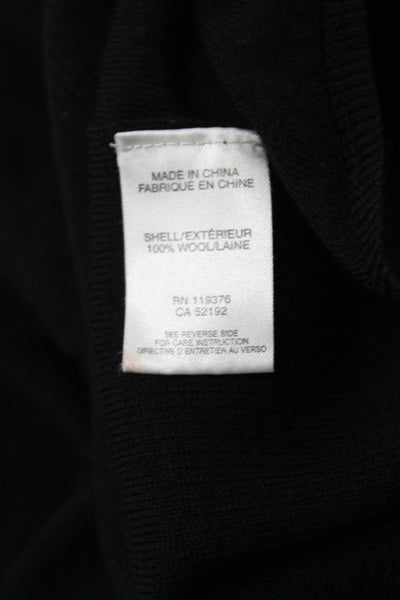 Helmut Lang Womens Wool Cowl Neck Pullover Black Long Sleeve Size S