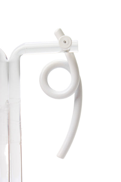 Jenny Bird Womens White Enamel Loops Drop Earrings