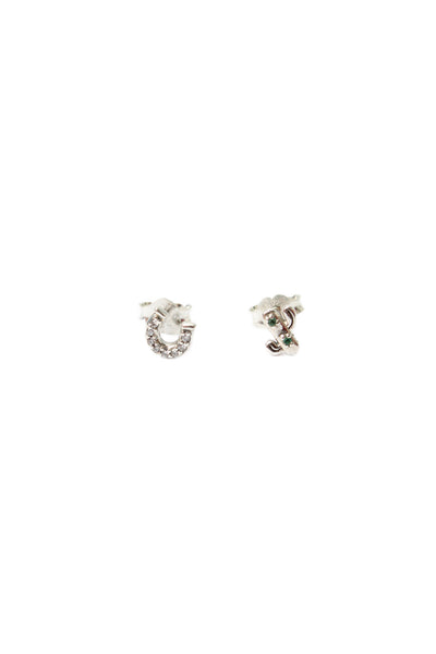 Pandora Womens 925 Silver Multicolor CZ ME Western Stud Earring LOT 2 NWOT