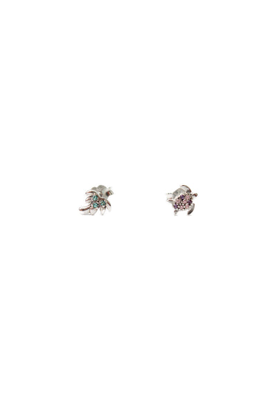 Pandora Womens 925 Silver Cubic Zirconia Beachy ME Stud Earring Lot 2 NWOT