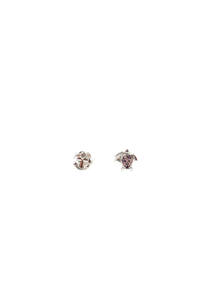 Pandora Womens 925 Silver Multicolor CZ ME Vacation Stud Earring LOT 2 NWOT